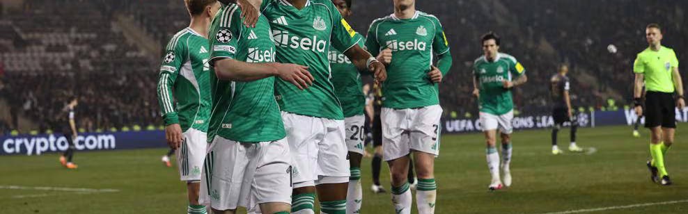 欧冠惊天逆转！安东尼·戈登狂砍四球，纽卡斯尔联客场大胜晋级形势明朗